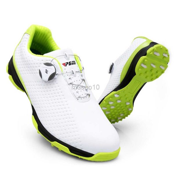 Other Golf Products PGM Shoes Men Sports Waterproof Knobs Buckle Mesh Lining Breathable Anti-slip Mens Training Sneakers HKD230727
