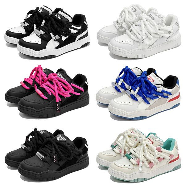 

2023 multicolored design couple style bakery shoes man woman black pink blue white sports casual outdoor color 6