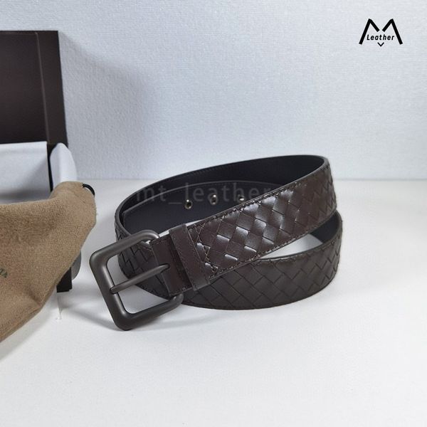 

designer belt men fashion classic genuine leather business black needle buckle mens belts width 4.0cm highly quality with box leisure belts, Black;brown