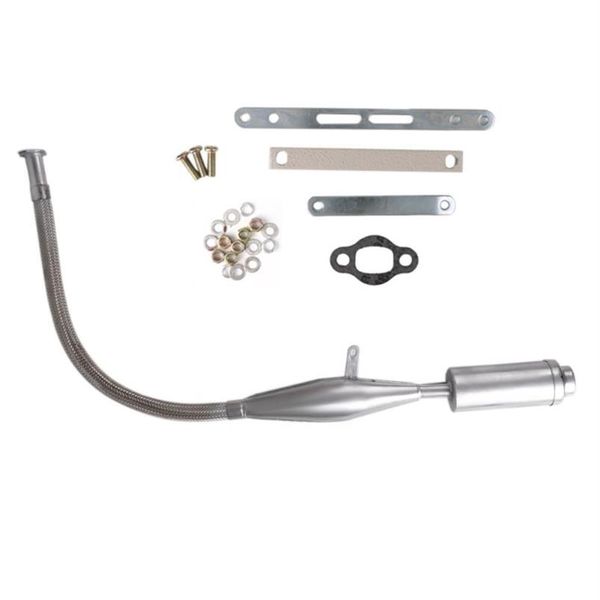 

1set black silver viper flexible muffler pipe for 80cc bike gas engine motorcycle exhaust car accessories moto parts motor pipes s283f
