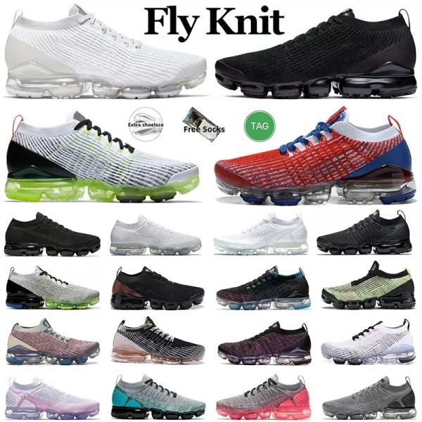 

2023 designer tn plus flynit running shoes fly knit 3.0 men oreo white south beach noble red laser gold pink rose outdoor sports sneakers dh