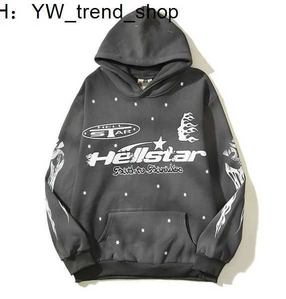 

hellstar vintage hoodies for men women hooded flame designer hoodie long sleeve coat 11, Black
