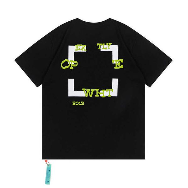 

luxuryoffs men's fashion t shirts brand offer t-shirts designer back arrow x printd men women eur size tees couples loose fat t-shirt, White;black