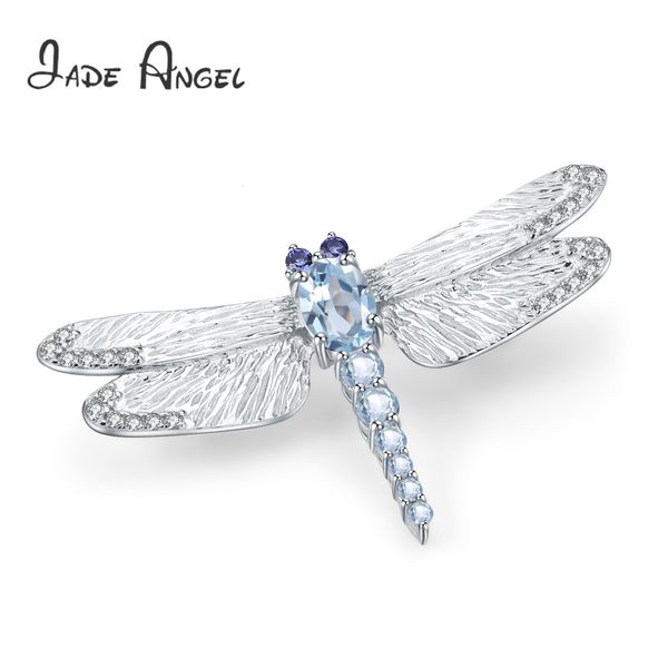 

pins brooches jade angel natural blue z dragonfly brooch stylish 925 sterling silver handmade animal for women fine jewelry 230727, Gray
