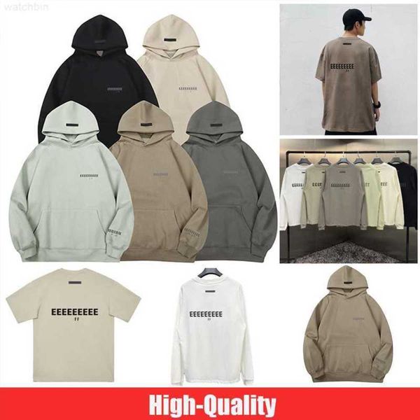 

designer hoodies essentail hoodie fashion mens womens loose hoody hooded streetwear essen pullover sweatshirts hoodie hip hop t shirt essen, Black