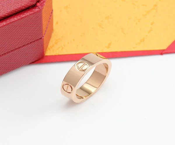 

2022love screw ring mens rings classic luxury designer jewelry women titanium steel alloy goldplated gold silver rose never fade 9904814