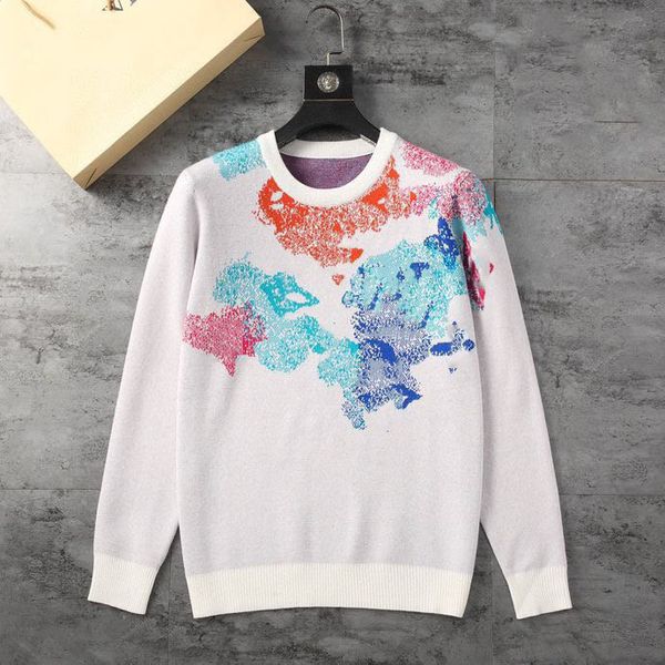 

sweater hoodie men's designer allover letter quality tech fleeces sweaters printed otton knit crewneck men women letter paris sportswea, White;black