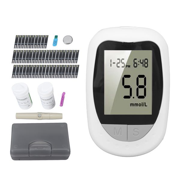 

blood monitor kit, portable blood sugar test kit 50 test strips, 50 lancets, 1 blood meter, diabetes testing kit, glucometer kit for home