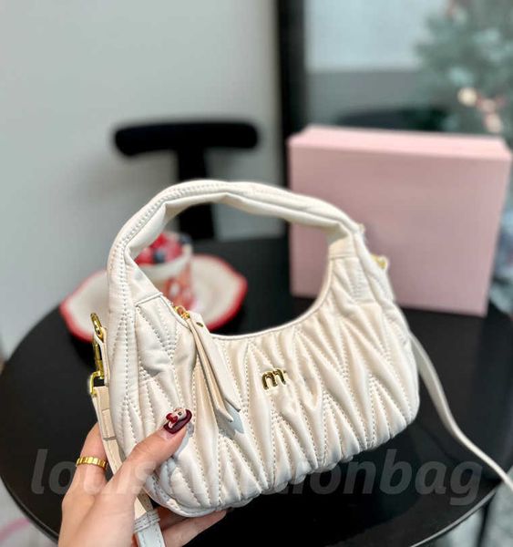 

fashion designer bags satin mini handbags undrarm wander miu hobo clutch holding handbar shoulder bag luxury retro wallet leather banquet tr