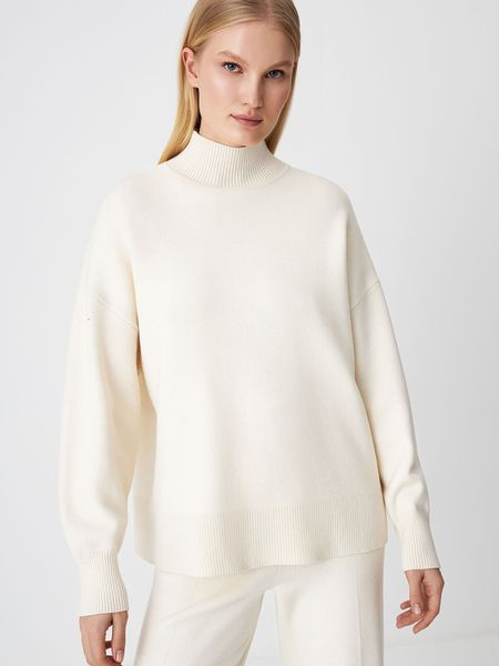 

women's sweaters elegant half turtleneck sweater winter casual loose knitted pullovers female warm thick long sleeve chic ladies jumper, White;black
