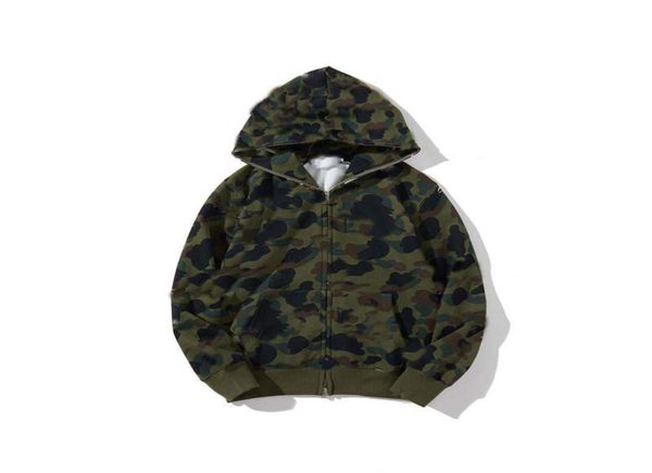 

camouflage luminous spotted men hoodie sweatshirt full zipper7506428, Black