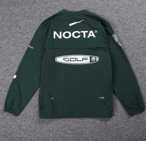 

2023 men's hoodies us version nocta golf co branded draw breathable quick drying leisure sports t-shirt long sleeve round neck summer a, Black