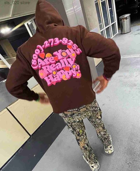 

women's hoodies sweatshirts american street design sense are you really happy hoodie y2k women's fall loose languid style hiphop c, Black