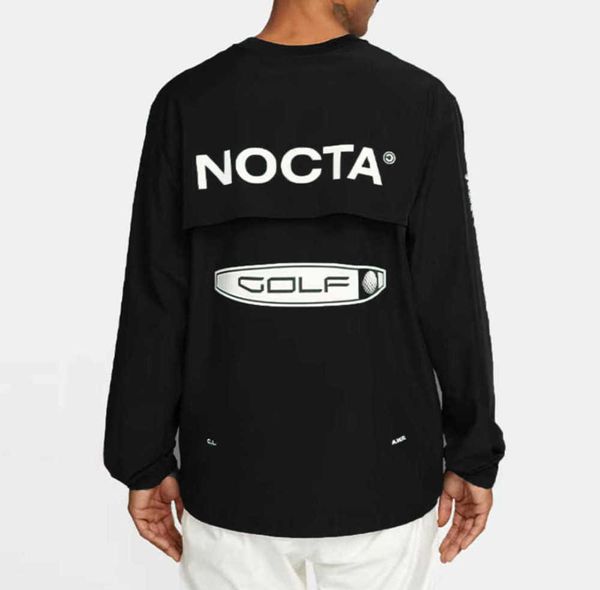 

men's hoodies us version nocta golf co branded draw breathable quick drying leisure sports t-shirt long sleeve round neck summer breath, Black