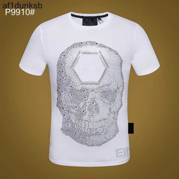 

bear philipps mens tshirts men designer plein bear skull diamond t shirt short brand sleeve dollar brown tee oneck skulls tshirt tees pb 16, White;black