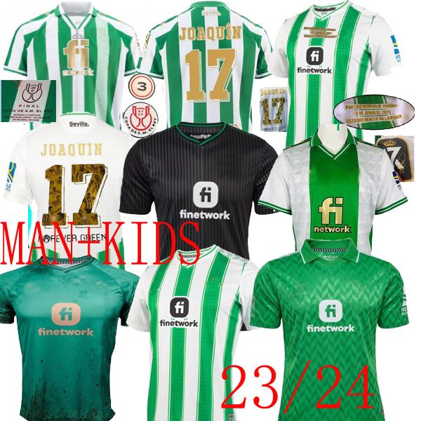 

betis soccer jerseys copa del rey final away joaquin b.iglesias camiseta de futbol juanmi estadio fourth third special kids goalkeeper manga, Black;yellow