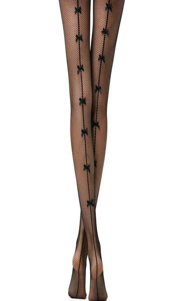 

socks hosiery women039s fish net stockings tights one line design pantyhose small bow fishnet silk plus size women ladie5539442, Black;white