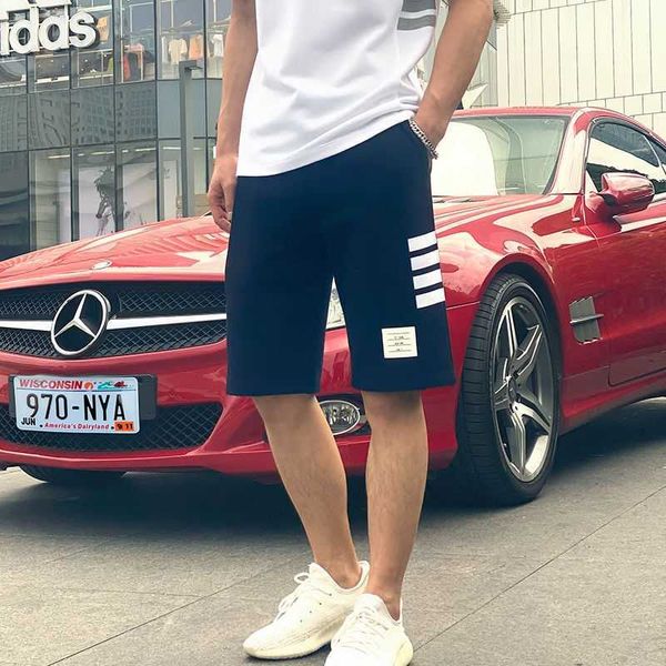 

bonzero trendy brand side four bar shorts for men and women couples casual 2023 summer sports mid pants trend