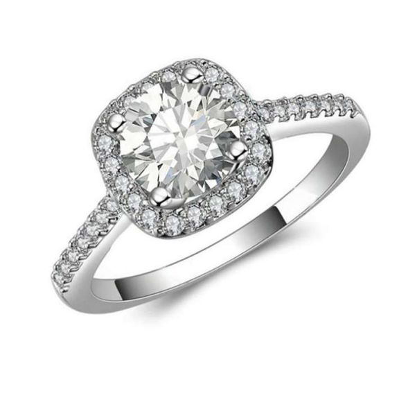 

classical cubic zirconia rings fashion female wedding jewerly proposal ring valentine039s day jewelry gifts hight quality s5884709, Golden;silver