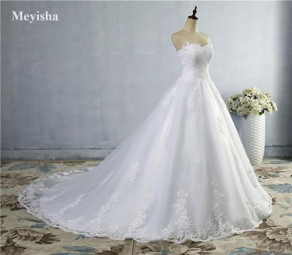

zj9059 white ivory 2021 lace bottom wedding dresses bridal dress with big train gown plus size 226w5118794