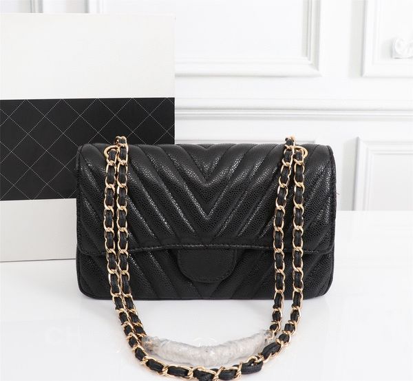 

designer bags shoulder bags handbag totes women fashion cross body v-shaped designer envelope messenger bag black caviar leather classic cha