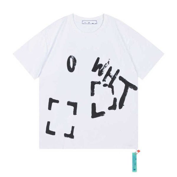 

luxury fashion men's t shirts brandoff offs t-shirts designer back arrow x printd men women eur size tees couples white loose t-shirt, White;black