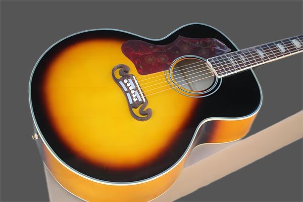 

golden tuners 43 inch left-handed acoustic guitar with body binding,rosewood fretboard,can be customized