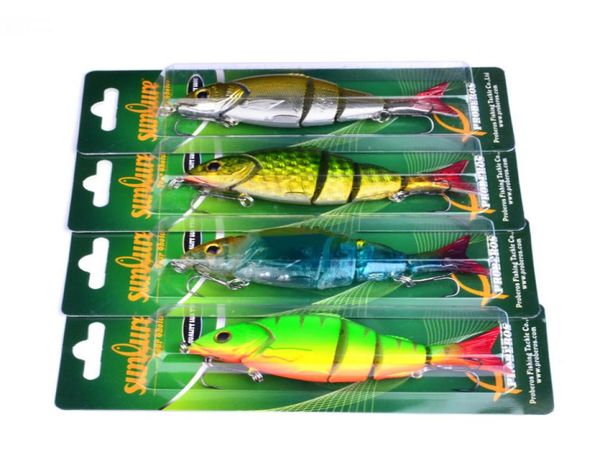 

4 color 128cm 22g multi jointed bass plastic fishing lures swimbait sink hooks tackle fishing lures7044664