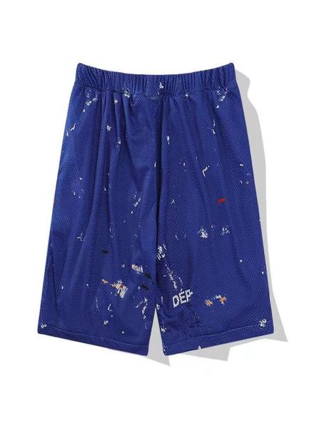 

galleryes shorts designer speckled hand-painted classic printed mesh sports casual summer drawstring capris1726262, White;black