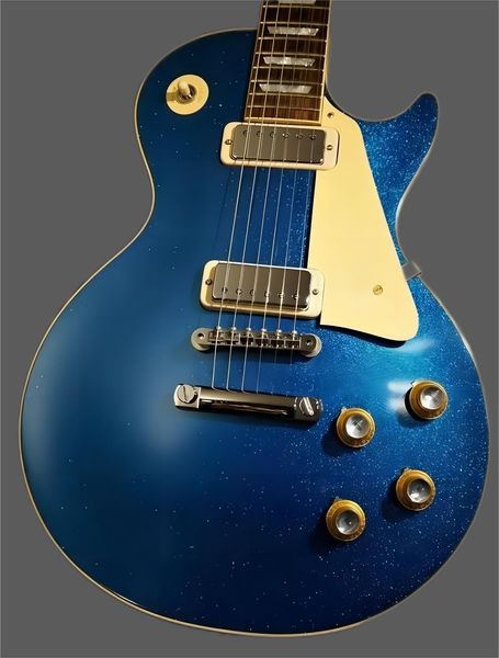 

custom shop limited 1968 paul mini humbucker blue sparkle vos lp electric guitar