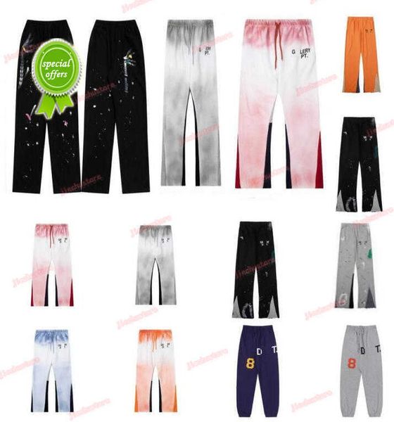 

mens designer pants galleries pants depts sweatpants letter print mens womens couple loose versatile casual pants straight vintage trousersn, Black