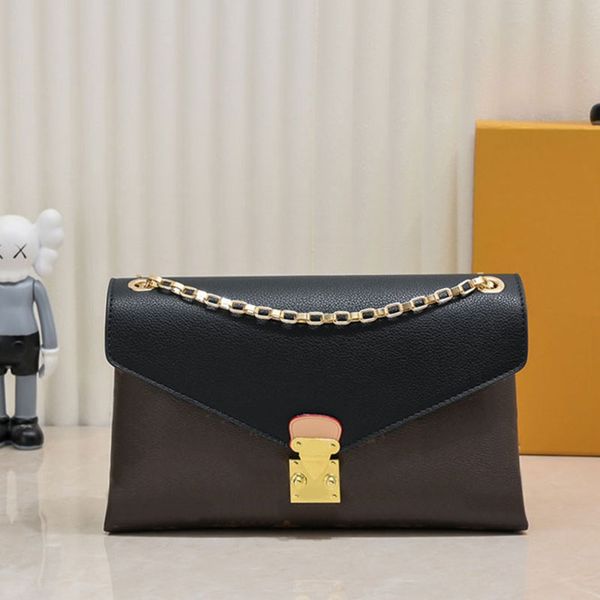 

chain crossbody bag women messenger shoulder bags genuine leather canvas old flower letters s - lock catch women handbags purse m41200