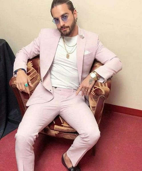 

fashionable groomsmen notch lapel groom tuxedos pink men suits weddingpromdinner man blazer jacketpantstie g2071456665, Black;gray
