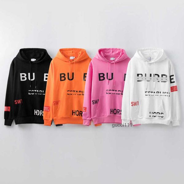

fashion quality women high 95i8 men designer hoodies mens burberies streetwear designer sweatshirt hoodie burbreries hooded, Black