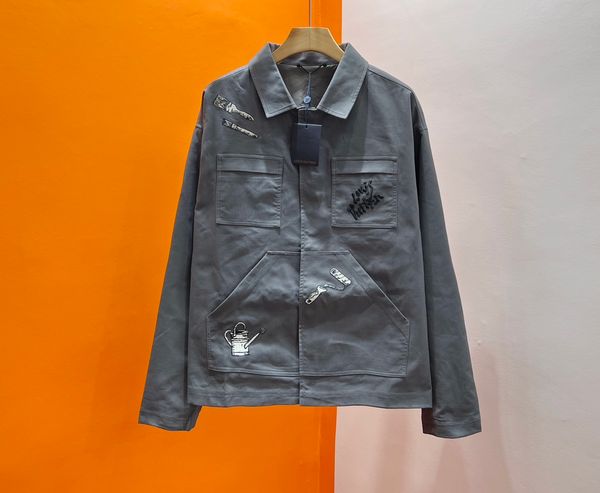 

2023 fall and winter new great mens designer material jacket - us size jackets - luxury designer jackets for men, Black;brown