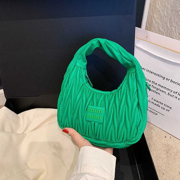 

designer bags miu bag embroidery small bag women's handbag popular shoulder underarm bag bowling bag hobo clutch vvh4