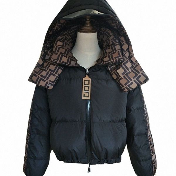 

winter autumn men down parkas designer puffer jacket for man letter thick hooded coats double-sided vertical collar bread clothing n8xo#, Black