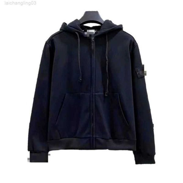 

men's designer stone hoodie full zip waterproof island men women warm european sizes26yrhsz1, Black