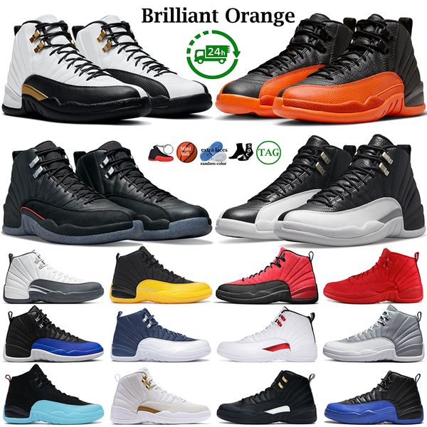 

men basketball shoes 12s 12 brilliant orange royalty taxi reverse flu game the master university gold stealth utility grind mens trainers sp