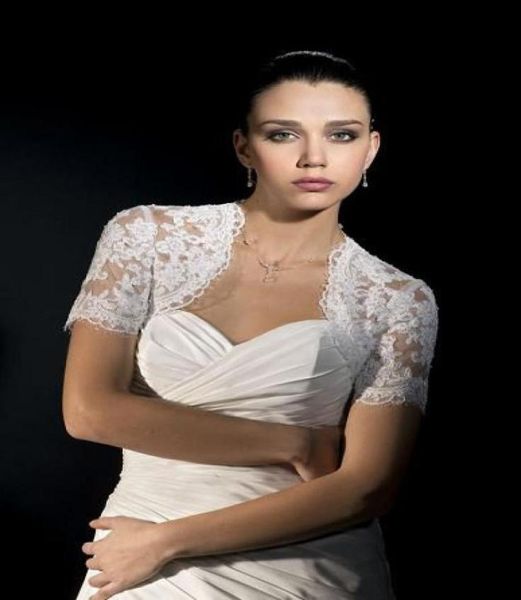 

bolero bridal jackets short sleeve wedding accessories bridal accessories bridal wraps custom made 2015402, White