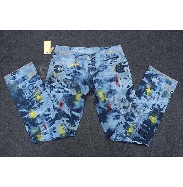 

fashion2017 new arrival robin jeans men famous brand ripped biker mens robins jeans plus size denim jean for male8649177, Blue