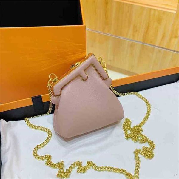 

2023 luxury bags female spring clip popular color shoulder mini messenger chain vu70