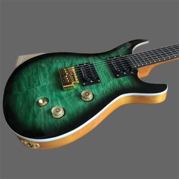 

factory custom hand green prs electric guitar 6 strings, pickup