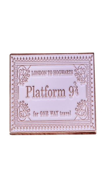 

magical platform 9 3/4 badge express train ticket brooch movie inspired jewelry fans gift3306943, Gray