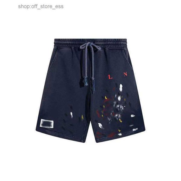 

2023 galleries shorts lanvin new cotton soft anti-wrinkle retro decorative printing letters casual student lovers short sleeve 29 v385, White;black