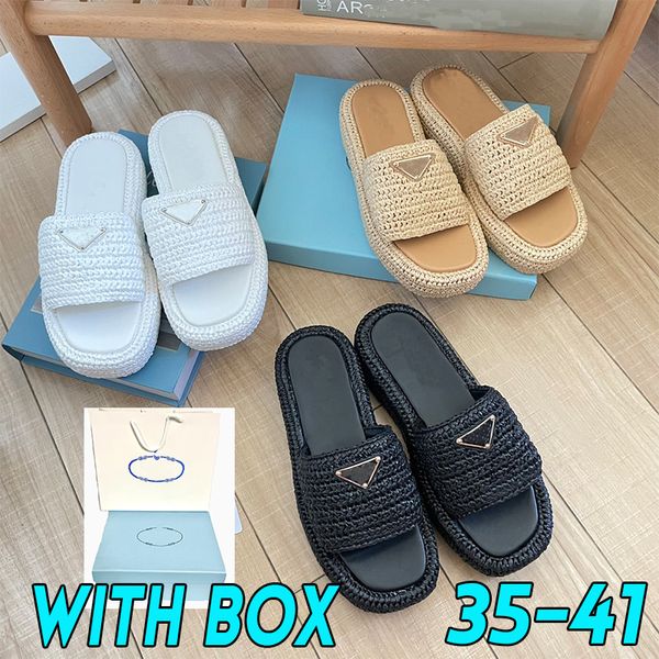 

with box designer luxury sandals women's slip on gold buckle slip on black brown pool women's casual sandals sliders 35-41