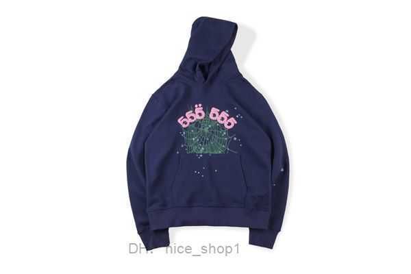 

2023 red sp5der 555555 hoodies designer women outerwear tracksuits angel number puff pastry printing graphic spider web 5 efra, Black