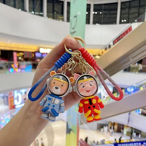 

fashion blogger designer jewelry cartoon animal astronaut keychain healing series mobile phone keychains lanyards keyrings wholesale ys55, Slivery;golden
