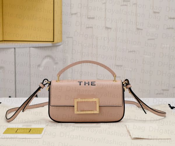 

7a 1:1 mirror quality baguette women classic letter shoulder bag leather quilted mini designer bag luxury metal buckle open flap bag