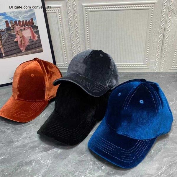 

velour printing designers ball caps leisure designer hat women fashion classic peaked cap autumn winter luxury couples baseball hat, Blue;gray
